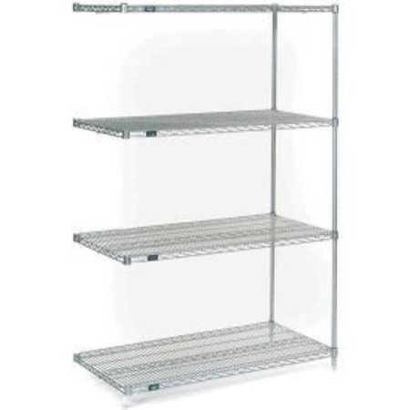 GLOBAL EQUIPMENT Nexel    Stainless Steel Wire Shelving Add-On 48"W x 24"D x 74"H A24487S